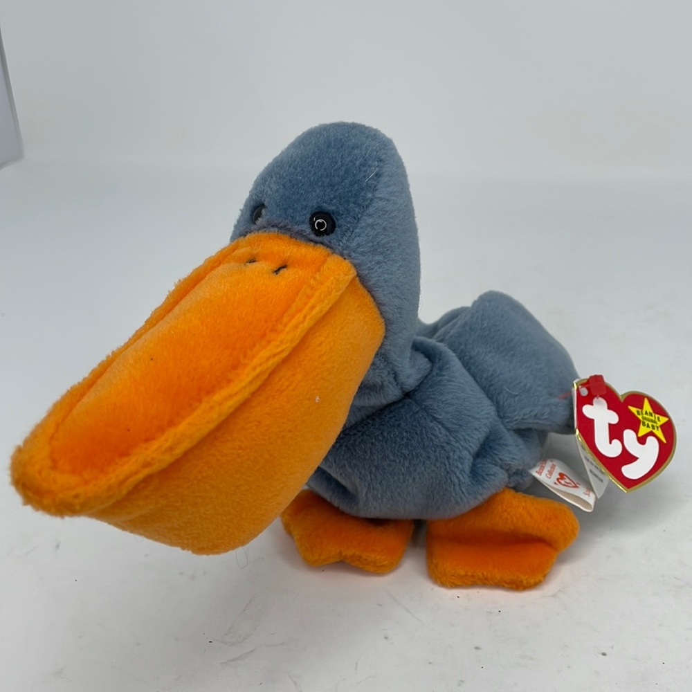 Vintage 1996 TY Beanie Babies Scoop the Pelican Date of Birth July 1, 1996